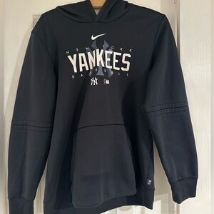 Adult Small Yankees navy polyester hoodie